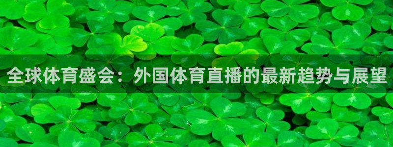蓝鲸直播网球：全球体育盛会：外国体育直播的最新趋势与展望